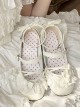 Brulee Sweetheart Series Sweet Lolita Cute Fashion Lace Ribbon Bow Round Toe Mid Heel Mary Jane Shoes