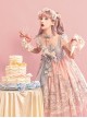 Cloud Amusement Series Sweet Lolita Pink Blue Lace Tulle Dreamy Cute Unicorn Embroidery Bowknot Sleeveless Dress