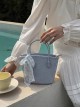 Gentle Sweet Daily Kawaii Fashion Small Flower Silk Scarf Exquisite Argyle Zipper Handbag