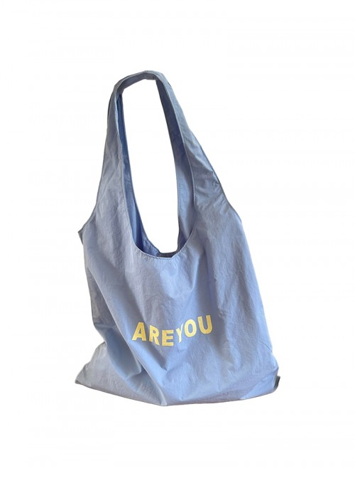 Kawaii Fashion Letter Print Daily Commute Shopping Large Capacity Nylon Tote Canvas Shoulder Bag