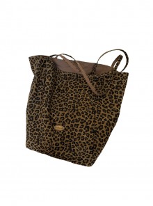 Sexy Leopard Print Kawaii Fashion Reversible Canvas Bag Fashion Casual Large Capacity Shoulder Tote Bag
