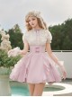 Miss Lola Series Sweet Lolita Princess Style Ruffled Lace Bubble Sleeve Short Pink Sweet Dress