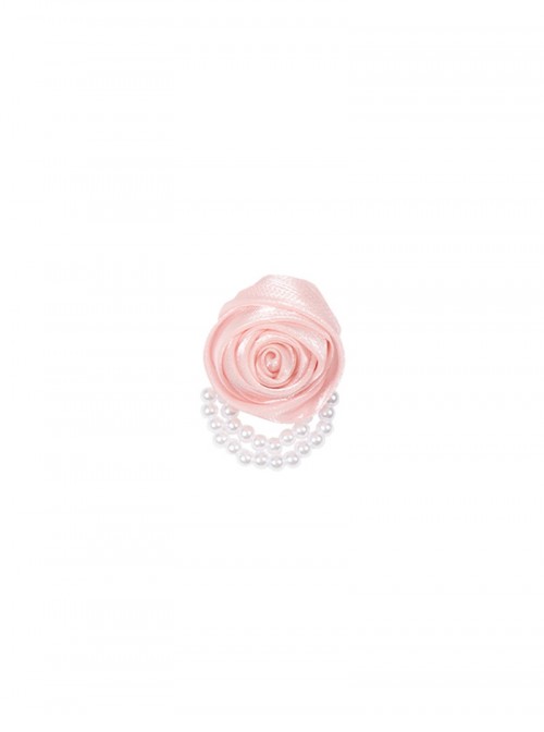 Miss Lola Series Sweet Lolita Delicate Elegant Pink Pearl Rose Flower Brooch