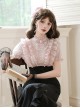 Miss Lola Series Sweet Lolita Delicate Elegant Pink Pearl Rose Flower Brooch
