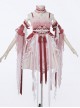 Morning Dew Series Sweet Lolita Red Chinese Style Fairy Hanfu Lotus Embroidery Pearl Waistband Tassel Sleeve Dress