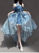Brilliant Starlight Series Sweet Lolita Dreamy Blue Ruffles Large Swing Ribbon Bowknot Princess Dress