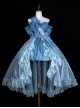 Brilliant Starlight Series Sweet Lolita Dreamy Blue Ruffles Large Swing Ribbon Bowknot Princess Dress