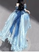 Brilliant Starlight Series Sweet Lolita Dreamy Blue Ruffles Large Swing Ribbon Bowknot Princess Dress
