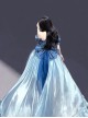 Brilliant Starlight Series Sweet Lolita Dreamy Blue Ruffles Large Swing Ribbon Bowknot Princess Dress