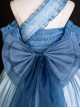 Brilliant Starlight Series Sweet Lolita Dreamy Blue Ruffles Large Swing Ribbon Bowknot Princess Dress