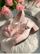 Little Cream Puff Series Sweet Lolita Cute Princess Silk Satin Comfortable Round Toe Mary Jane Shoes