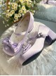 Little Cream Puff Series Sweet Lolita Cute Princess Silk Satin Comfortable Round Toe Mary Jane Shoes