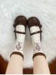 Retro Doll Sweet Lolita Classic Round Toe Cut Out Lace Low Heel Mary Jane Shoes