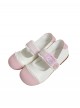 Bunny Lely Series Sweet Lolita Light Pink Plaid Patchwork Lace Cute Round Toe Retro Sports Style Mary Jane Shoes