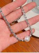Elegant Delicate Classic Lolita Versatile Fashion Alloy Shiny Silver Pearl Necklace