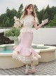 Love Diary Series Sweet Lolita Pink Cute Sexy Princess Long Suspender Mermaid Dress