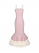 Love Diary Series Sweet Lolita Pink Cute Sexy Princess Long Suspender Mermaid Dress