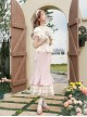 Love Diary Series Sweet Lolita Pink Cute Sexy Princess Long Suspender Mermaid Dress