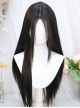 Black Classic Lolita Daily Versatile Stylish Sweet Cool Middle Part Long Straight Wig