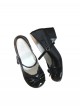 Little Fleur Series Sweet Lolita Cute Round Toe Japanese Daily Comfortable Mid Heel Mary Jane Shoes