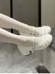 Little Fleur Series Sweet Lolita Cute Round Toe Japanese Daily Comfortable Mid Heel Mary Jane Shoes