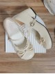 Little Fleur Series Sweet Lolita Cute Round Toe Japanese Daily Comfortable Mid Heel Mary Jane Shoes
