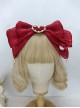 Elegant French Sweet Lolita Organza 3D Oversized Bow Love Pearl Hair Accessory Headband