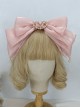 Elegant French Sweet Lolita Organza 3D Oversized Bow Love Pearl Hair Accessory Headband