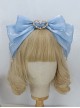 Elegant French Sweet Lolita Organza 3D Oversized Bow Love Pearl Hair Accessory Headband