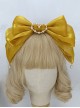 Elegant French Sweet Lolita Organza 3D Oversized Bow Love Pearl Hair Accessory Headband