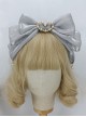 Elegant French Sweet Lolita Organza 3D Oversized Bow Love Pearl Hair Accessory Headband