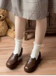 Bear Bread Series Kawaii Sweet Lolita Cute Daily Bear Ear Decoration Comfortable Flat Uniform Shoes