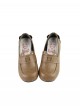 Bear Bread Series Kawaii Sweet Lolita Cute Daily Bear Ear Decoration Comfortable Flat Uniform Shoes