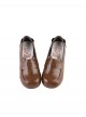 Bear Bread Series Kawaii Sweet Lolita Cute Daily Bear Ear Decoration Comfortable Flat Uniform Shoes