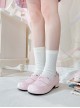 Bear Bread Series Kawaii Sweet Lolita Cute Daily Bear Ear Decoration Comfortable Flat Uniform Shoes