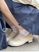 Bear Bread Series Kawaii Sweet Lolita Cute Daily Bear Ear Decoration Comfortable Flat Uniform Shoes