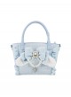 Bunny Lelely Series Kawaii Fashion Exquisite Pearl Bow Jirai Onna Japanese Style Lace Crossbody Handbag