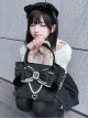 Bunny Lelely Series Kawaii Fashion Exquisite Pearl Bow Jirai Onna Japanese Style Lace Crossbody Handbag
