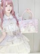 Bunny Lelely Series Kawaii Fashion Exquisite Pearl Bow Jirai Onna Japanese Style Lace Crossbody Handbag