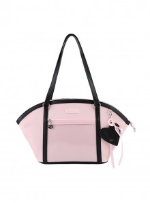 Quadratic Element Anime Sweet Lolita Cute Fan Shaped Large Capacity Transparent Layer Tote Bag