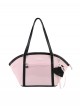 Quadratic Element Anime Sweet Lolita Cute Fan Shaped Large Capacity Transparent Layer Tote Bag