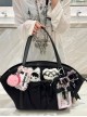 Quadratic Element Anime Sweet Lolita Cute Fan Shaped Large Capacity Transparent Layer Tote Bag