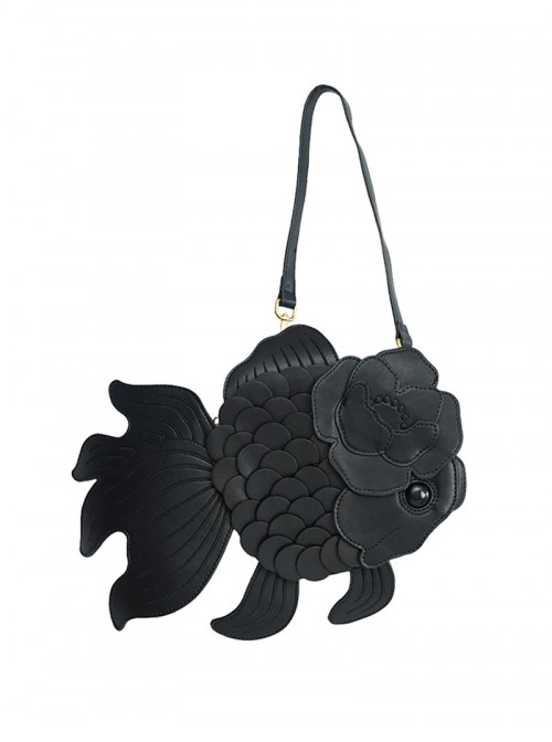 Kawaii Fashion New Chinese Style Classical Trendy Imitation Sheepskin Retro Handbag Goldfish Bag