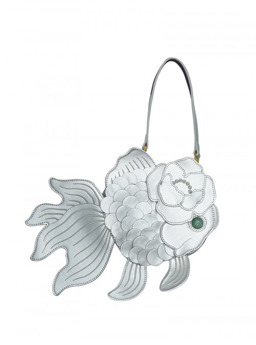 Kawaii Fashion New Chinese Style Classical Trendy Imitation Sheepskin Retro Handbag Goldfish Bag