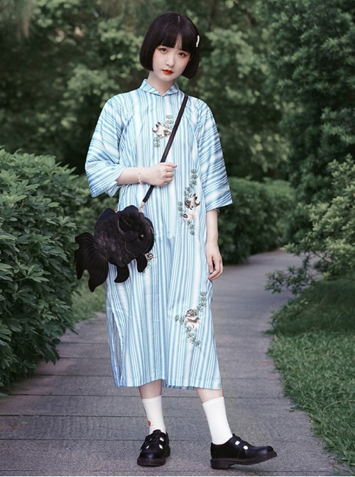 Kawaii Fashion New Chinese Style Classical Trendy Imitation Sheepskin Retro Handbag Goldfish Bag