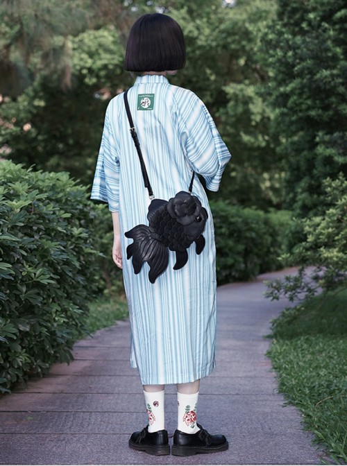 Kawaii Fashion New Chinese Style Classical Trendy Imitation Sheepskin Retro Handbag Goldfish Bag