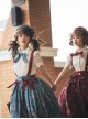 Antique Key Series Classic Lolita Retro Elegant School Commute Delicate Lace Collar Bubble Sleeve White Shirt