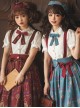 Antique Key Series Classic Lolita Academic Style Retro Elegant Print Bow Beret