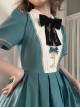 Antique Key Series Classic Lolita Elegant British Style Vintage Key Print Bowknot Tie