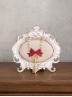 Antique Key Series Classic Lolita Elegant Delicate Pearl Key Bowknot Necklace